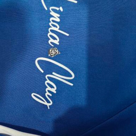 Women's Stylish Activewear Tracksuit Striped Royal Blue/White Stripe Pants Set - Picture 3 of 6